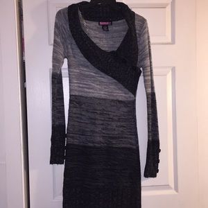Grey ombré sweater dress.